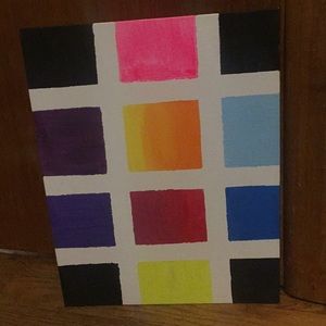 12 square painting with ombré original